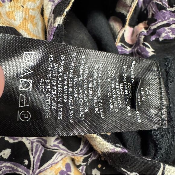 Free People End of the Island Godet Mini Skirt Washed Black Combo Size 2 - Picture 7 of 9